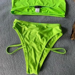 IHeartRaves Green High-Waisted Bottoms w/ Straps